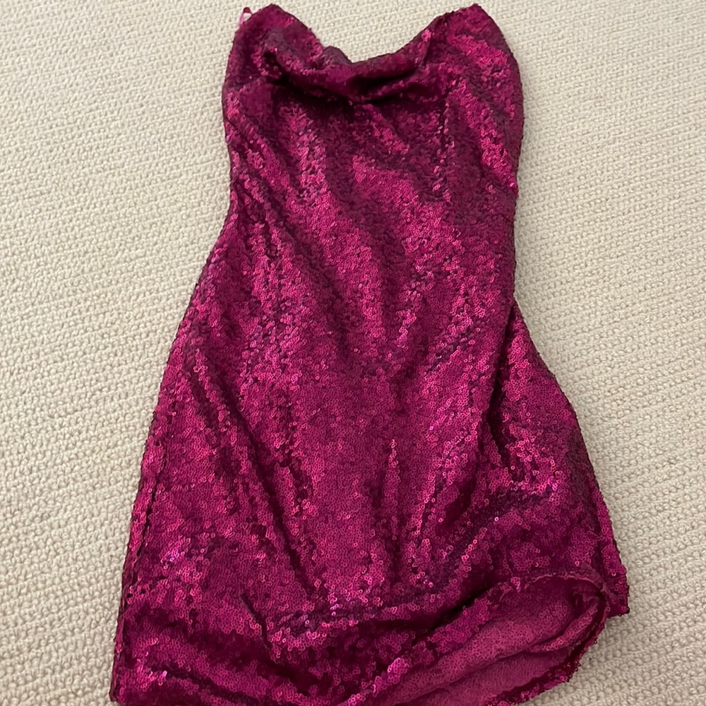Pink sparkly hello molly dress size small